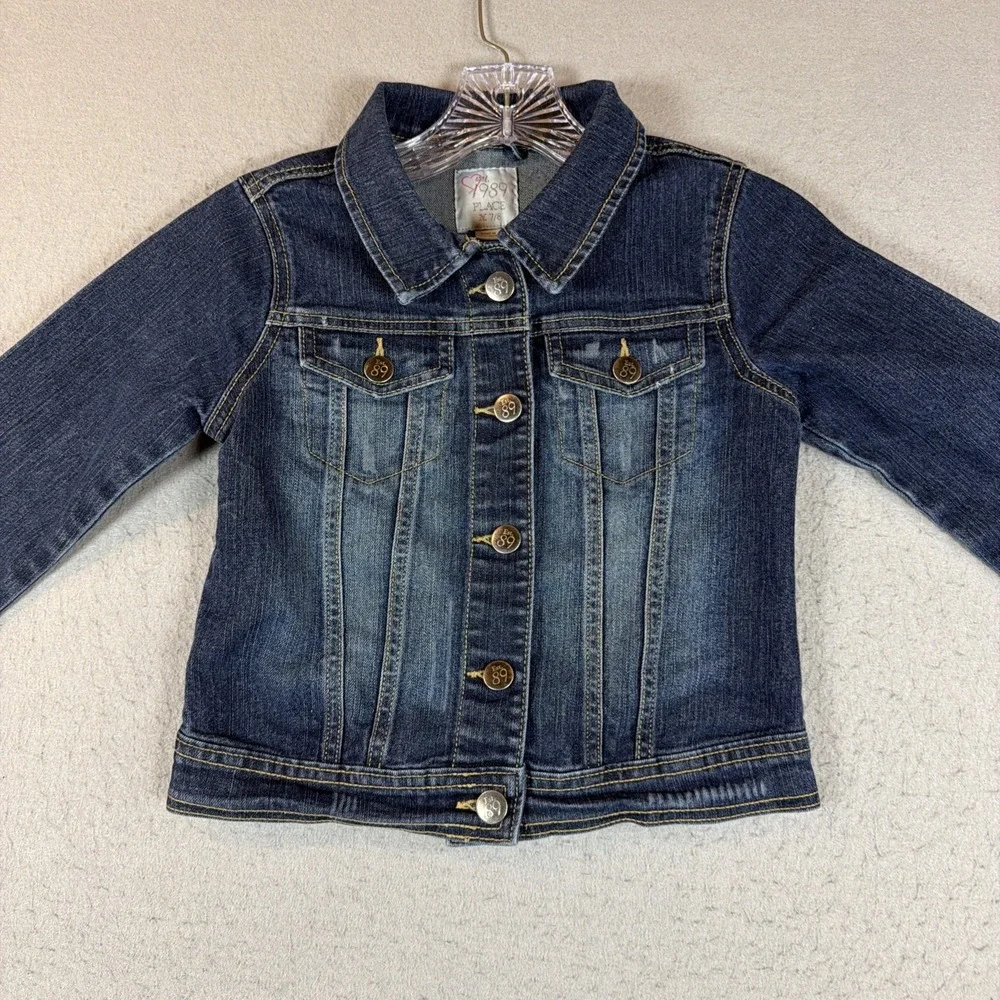 The Children's Place Girls Jean Jacket Size 7/8 Medium Denim